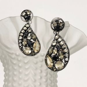 China PJM paisley Rhinestone tear drop earrings